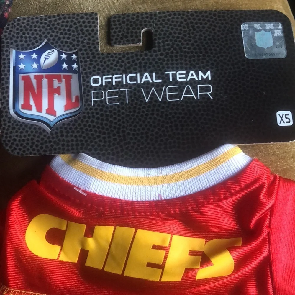 NWT NFL Chiefs Pet Dog Mesh Jersey XS
